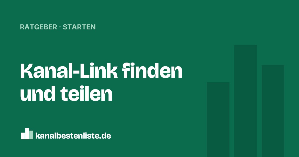 Titelbild: Kanal-Link finden und teilen