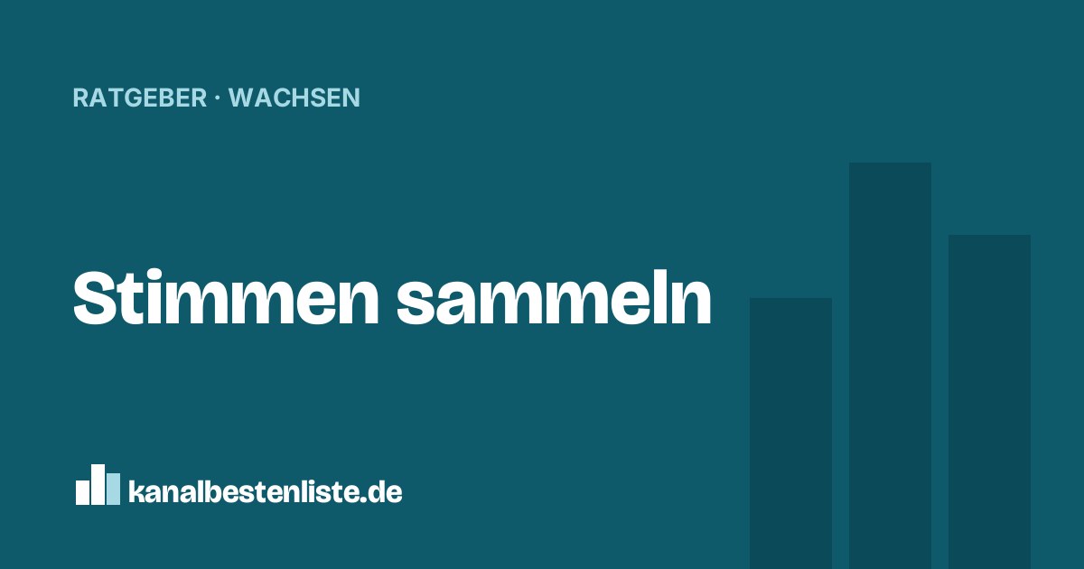 Titelbild: Stimmen sammeln