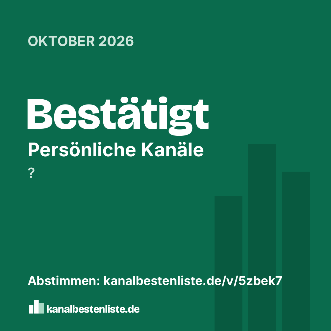 Grafik zum Teilen: Bestätigt